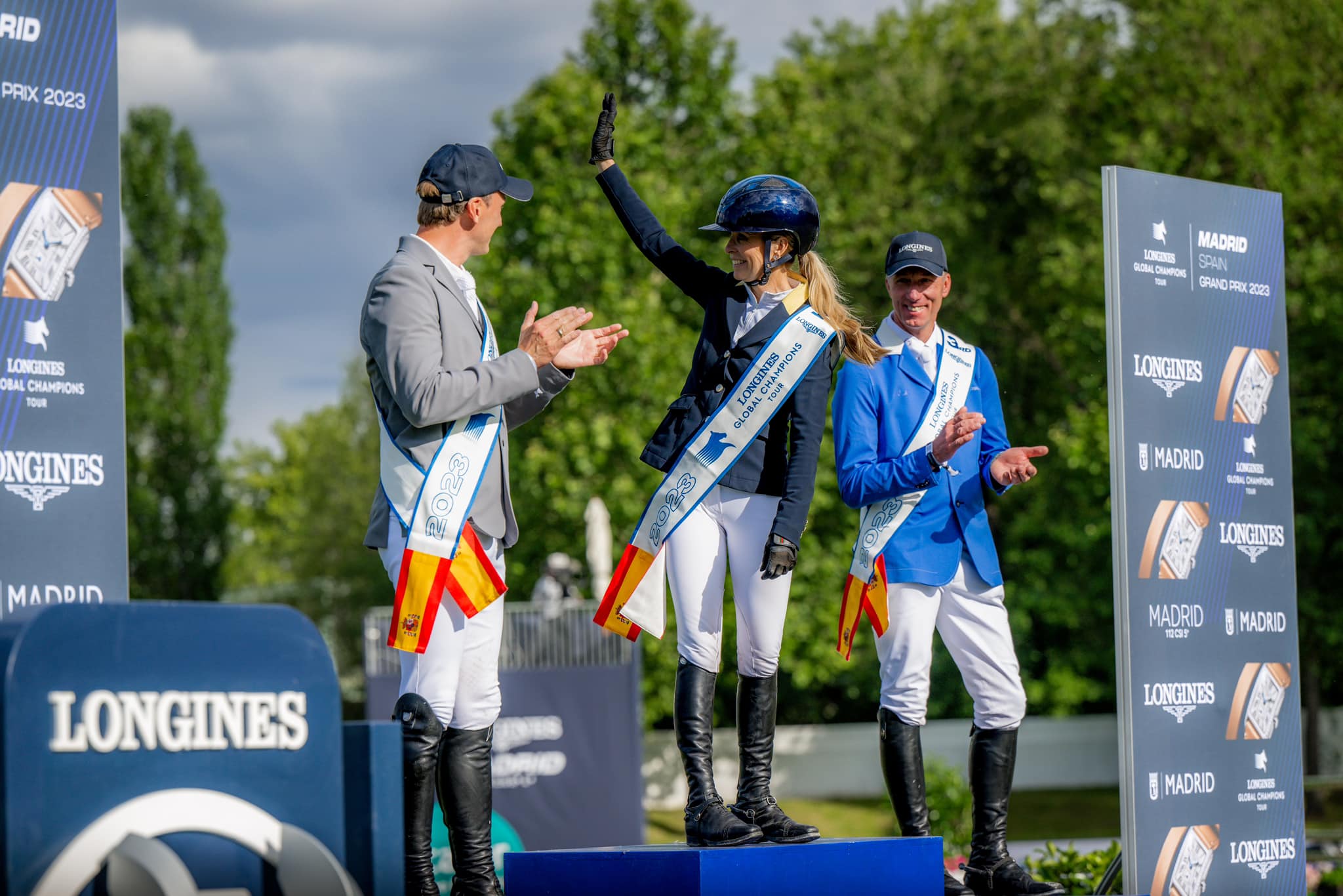 Edwina & Fellow Castlefield win the Longines Global Champions Tour Grand Prix of Madrid